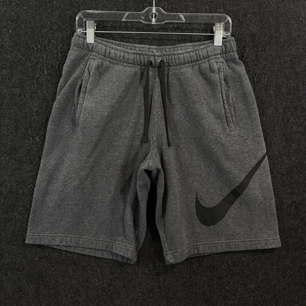 Nike Shorts Men's Small Gray Club Fleece 10" Drawstring Pockets 843520-071
